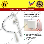 TOILET CISTERN WATER TANK FLUSH HANDLE ARM WITH METAL CHAIN High Level Cistern Flush Handle