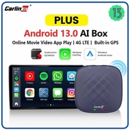 Carlinkit กล่องทีวี CarPlay Ai PLUS Android13 8 + 128GB qcm 8-core 665 6125ไร้สาย CarPlay Android Auto สำหรับ YouTube Netflix 4G LTE