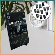 [Chiwanji1] F1 Racing Calendar Indoor Motorsport Home Decor Desk Calendar for Housewarming Bedroom F