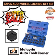 << SUPER SALES >> United 22pcs Audi Wheel Locking Key Set Opener For Audi Anti-Theft Nut Audi Lock N