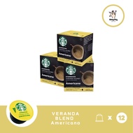 STARBUCKS เนสกาแฟ โดลเช่ กุสโต้ แคปซูลกาแฟ STARBUCKS AMERICANO VERANDA BLEND สตาร์บัคส์ อเมริกาโน่ ว