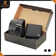 Stylish Combo with MNT4-24 Belt and Horizontal EMO Wallet with soft Nappa Leather, with gift box, An