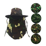 หมวกคลุมหน้าลายทหาร หมวกลายพราง อย่างดี หมวกคุมหน้า หมวกที่ใช้ในกิจกรรม ตกปลา/ทำไร่/ทำสวน กันแดดได้เป็นอย่างดี (คละลาย)