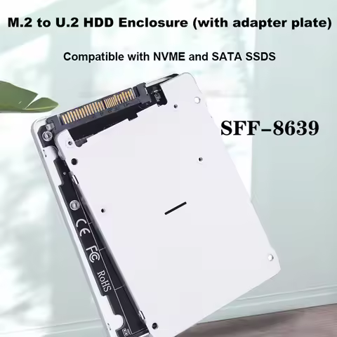 M.2 SATA NVMe Key NGFF SSD to PCI-e U2 SFF-8639 Conversion Adapter SSD Adapter PCIe M.2 for PC Compu