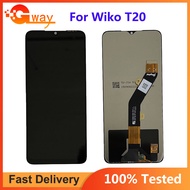 6.56 \ "สำหรับ Wiko จอแสดงผล LCD แบบสัมผัสหน้าจอ T20กระจกเซ็นเซอร์กระจกกันรอยดิจิตอลประกอบเต็มชิ้นส่