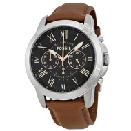 [Authentic] Original Fossil Mens Grant Chrono Brown Leather Watch FS4813 Jam Tangan Lelaki