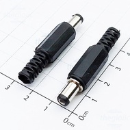 [10 Pieces]- DC5521-B DC Male Power Jack 5521 Black Solder Wire Needle 2.1mm