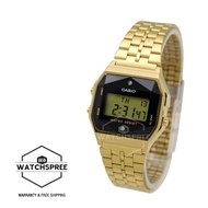 Casio (Japan Made) Authentic Diamonds Vintage Digital Gold Tone Stainless Steel Band Watch A159WGED-