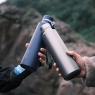 【雙入組】鈦羽瓶 / 鈦原色 / 純鈦無塗層掛繩保溫瓶水壺800ml