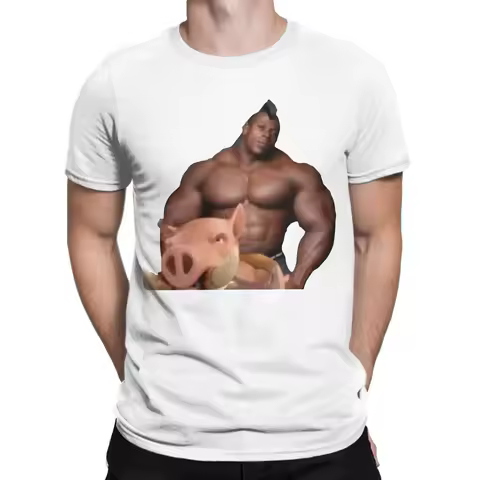 2026 Hog Rider T Shirt Summer 100 Cotton T Shirts for Men Hip Hop Pattern Tshirt Short-Sleeved Stree