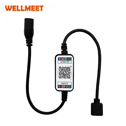 LED Strip Light Controller Mini Bluetooth Controller RGB Music Controller DC 5-24V 4-Pin 5050 Strip 