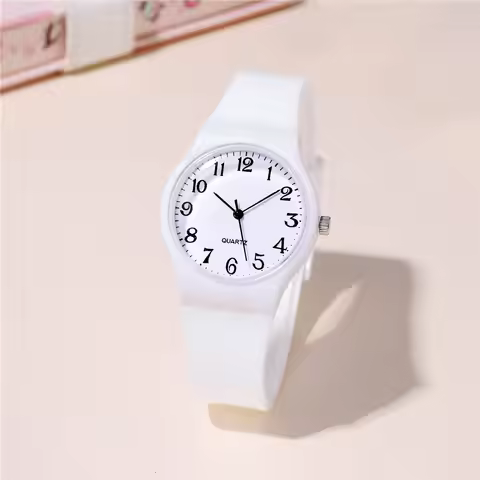 Fashion Candy Color Silicone Strap Quartz Student Watch