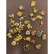 22k gold Turkish Eye Pendant