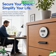 IESPOIRHA Cabinet Cam Lock, 4-Dial Zinc Alloy Combination Cam Lock, Durable Key Included Digital Pas
