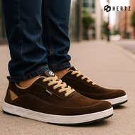 Hertz - Men's Sneakers H 4203 Hertz Brand Casual Shoes for Hangouts, College, Work, Events, Brown