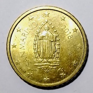 Koleksi Uang Koin Negara San Marino 50 Euro Cent Tahun 2018 2ND Map