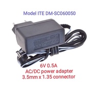 Original Power I.T.E. DM SC060050 Output: 6 V 0.5A (500mA) with 3.5mm x 1.35mm DC jack, 1.8m cable