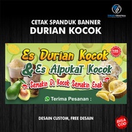 Spanduk Banner Es Durian Kocok Bisa Tambah Nama dll