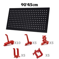 Rak Tools Bengkel Rak Pegboard Wall Perforated Rack Tool Hanger Storage Rak Papan Dinding
