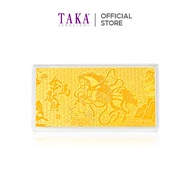 TAKA Jewellery 999.9 Pure Gold "金马献财" Prosperity Horse Note Plate - 1gm