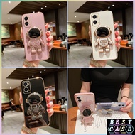 TIKTOK Hot 3D Astronaut Stand Casing Oppo A96 Casing Oppo A76 Casing Oppo A96 4G Full Coverag Cute C