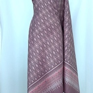 Silk Sarong 6-Shuttle Natural Color Diamond Ring Pattern Purple-Gray Select Size Code 4L1-ST-15