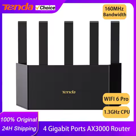 Tenda AX12L/ CX12L Pro AX3000 Dual Band Gigabit Wi-Fi 6 Router 3000mbps 1.3GHz CPU Wireless Router R