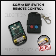 Remote Control Remote Transmitter SMC5326 433Mhz 8DIP Switch AutoGate Door Remote Control Battery 12V 23A