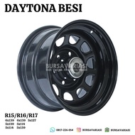 Velg Daytona Besi R15 4x114 Black Avanza Xenia Kijang Panther Futura