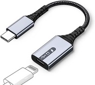 NICE BUDDY USB C to Lightning Adapter, 3-in-1 Type C to Female Lightning Converter OTG Cable for iPh