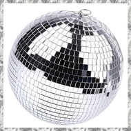(DKCZ) Silver Mirror Disco Ball Mirror Disco Hanging Ball Mirror Disco Ball with Hanging Ring for Li