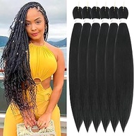 Braiding Hair Pre Stretched - 6 Packs Prestretched Braiding Hair 30 Inch Ombre Braiding Hair Itch Fr