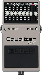 BOSS GE-7 7-Band EQ Pedal, Compact EQ Pedal with Seven Frequency Bands and Sliders