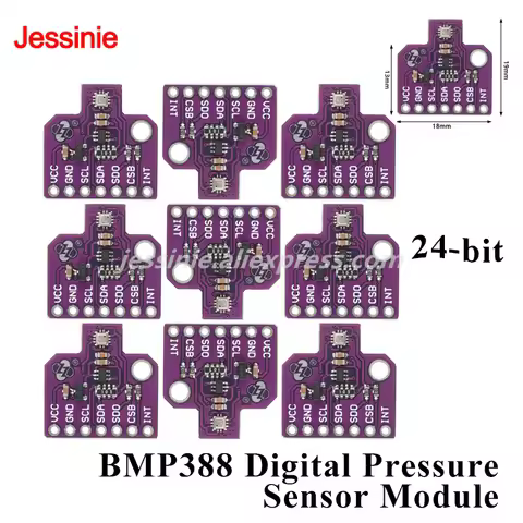 10pcs/1pc BMP388 Digital Pressure Sensor Module Temperature Measurement 24-bit High Precision Atmosp