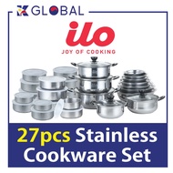 Promo ilo 27-PIECES STAINLESS COOKWARE SET