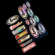 Arai Refelctive Helmet Sticker Motorcycle SHOEI 3M Material Style Decal for  Arai Helmet DUCATI HOND