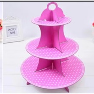 3-Tier Cake Shelf - 3-Tier Cupcake Tower, Table Decoration for Birthdays, Festivals, Parties.
