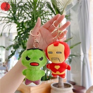 KENTON Spiderman Figure Plush Keychain Children Gift Soft Stuffed Toys Doll Keychain Car Ornaments Plush Pendant Spiderman Plush Keyring DIY Trinkets Hulk Iron Man Doll