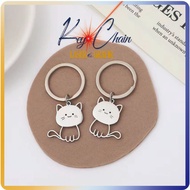 GANTUNGAN Keycan [Cute unique cat keychain] unique cat keychain, viral keychain, animal keychain sou