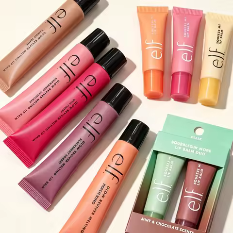 New Brand Elf Lip Gloss Set Mango-Watermelon Mint-Chocolate Lasting Moisturizing Lip Balm Lipstick M