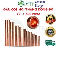 Red copper straight connector 70 to 300mm2, straight wire connector, wire connector