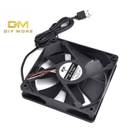 DIYMORE 12025 DC5V oil-containing condenser silent fan 2-wire USB interface steam cooling fan