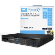 Amcrest 5Series 4K 32 Channel 16 Ports PoE NVR (Record 32CH 4K @30fps View/Playback 4CH 4K@30fps) Ne