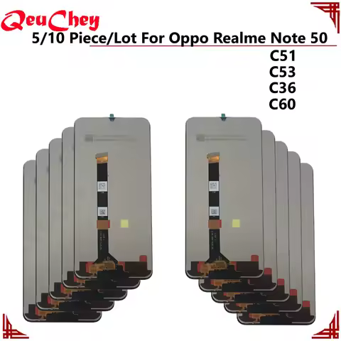 Wholesale 5/10 Piece/Lot For Oppo Realme C53 C51 C36 C60 LCD Display Monitor Touch Screen Digitizer