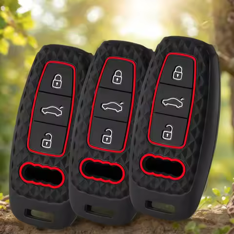 New Silicone Car Remote Key Case Cover Shell Fob For Audi Q8 RSQ8 A6 C8 S6 RS6 A7 S7 RS7 A3 8Y A8 D5