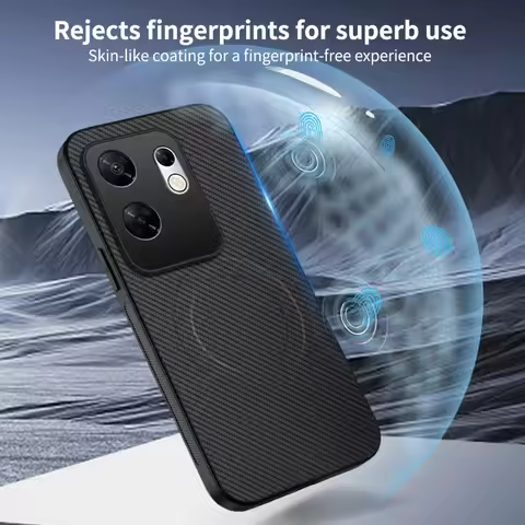 For Infinix Zero 30 4G Magnetic Carbon Fiber Texture Phone Case For Infinix Zero 30 Lens Shockproof 