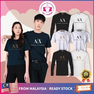 Ready Stock AX ARMANI EXCHANGE T-Shirt  Baju Panjang Pendek Lelaki&Perempuan Baju AX Fashion Couple 
