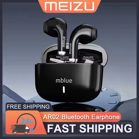 New MEIZU mblue AR02 Semi in Ear Earphones Wireless Bluetooth 5.4 Headphones Sport Outdoor Music Hea