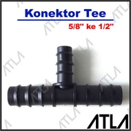 Tee Connector T Hose 5/8" 16 mm to Hose 1/2" 20 mm Nipple ICS021
