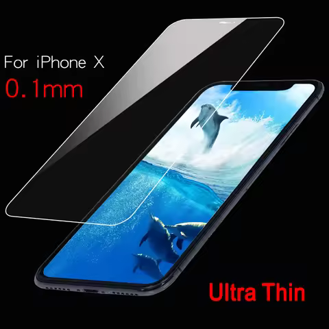 Best Quality Ultra Thin 0.1mm 9H Tempered Glass For iPhone X XS 11 12 13 Mini 14 15 Pro MAX XR 16 7 